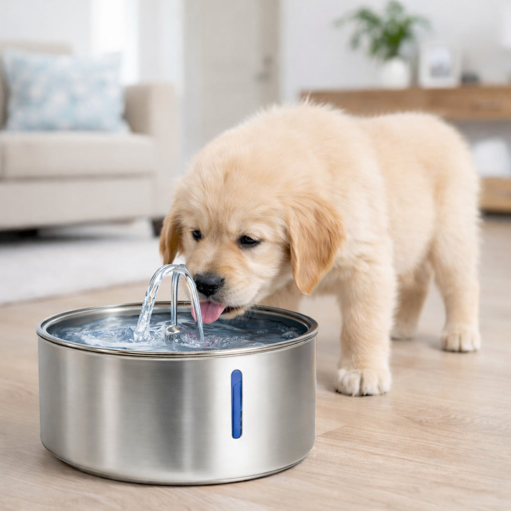 Petpopy Stainless Steel Pet Water Fountain